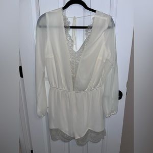White lace romper